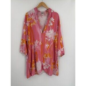 N Natori Floral Print Tunic Sleep Shirt | Pink Multi | Large